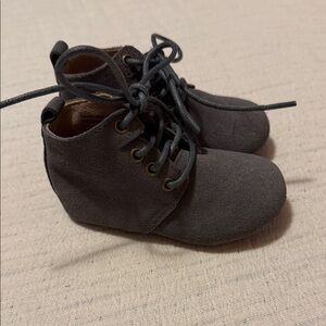 Stylish Gray Kids Lace-Up Boots